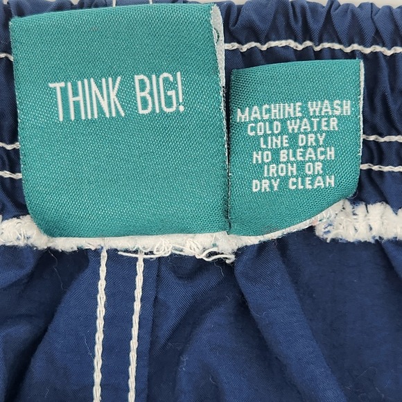 Lot of 2 Big Dogs Men's Swim Trunks 3X Blue Striped & Fish Print Board Shorts - Picture 9 of 16